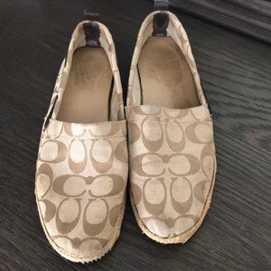 Used Coach Tan Espadrille